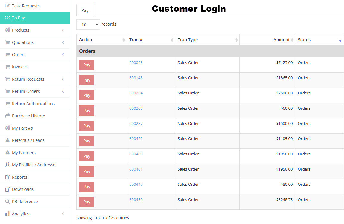 7 cust portal